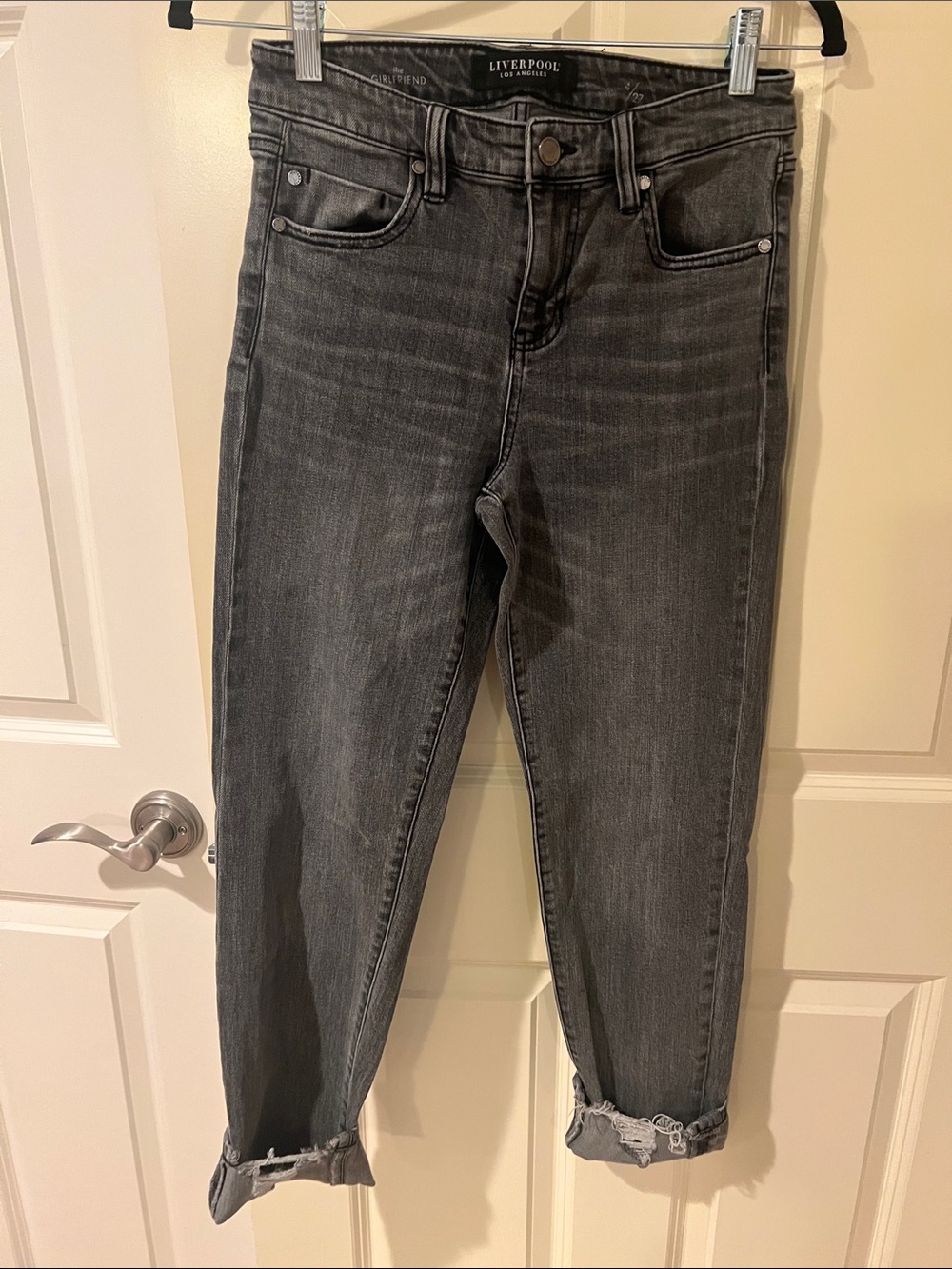 Liverpool Black Wash Straight Leg Jeans